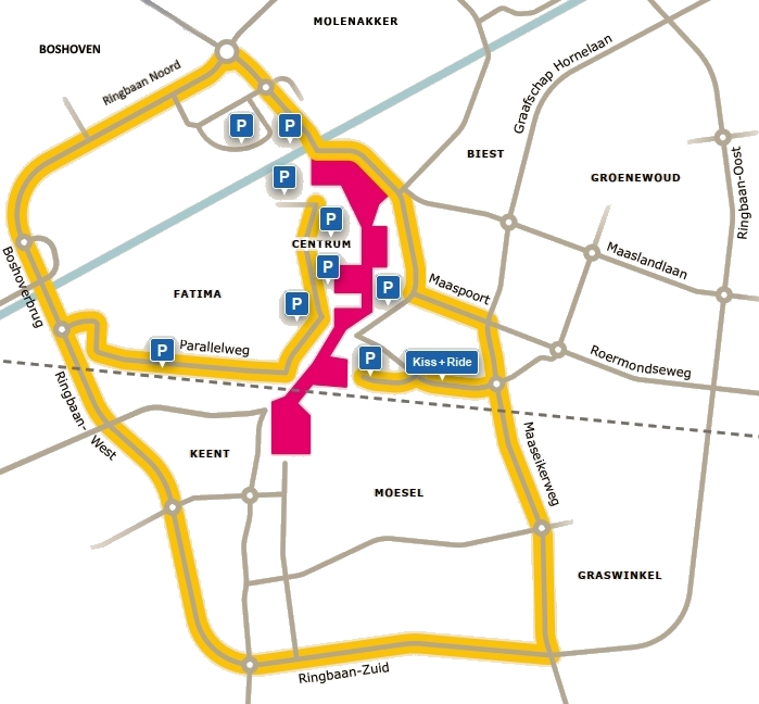 Omleidingsroutes tijdens de kermis.