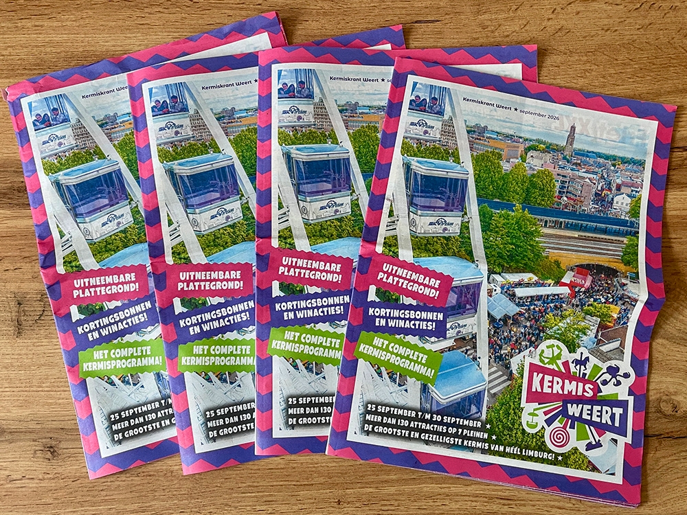 Voorkant van de kermiskrant. (Klik om de foto te vergroten).